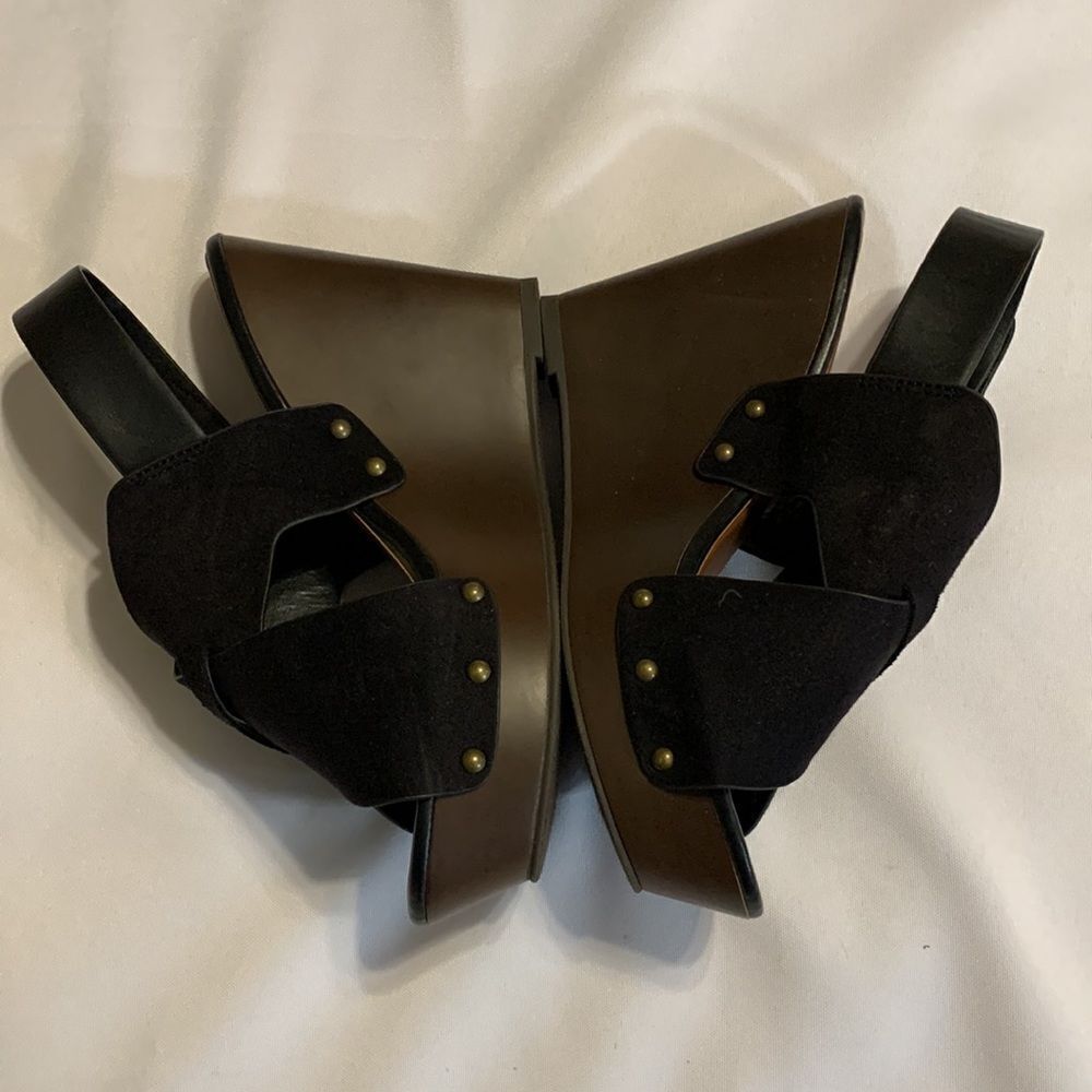 UNR8ED Size 10 black platform wedge shoes.  NEW never worn - Picture 3 of 9